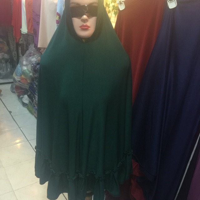 Jilbab syari Jersey rimpel