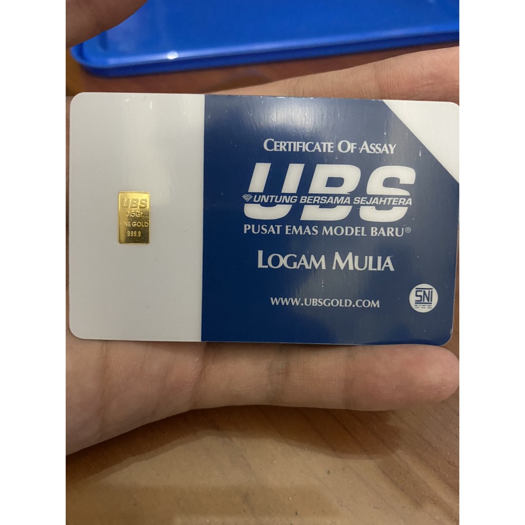 Logam Mulia EMAS 0.5 gram 24K merek UBS 100% ASLI