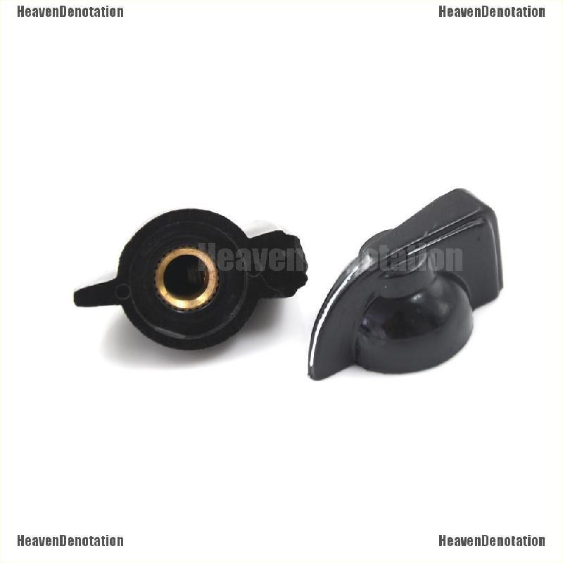 High cost performance 5Pcs 6mm Black Shaft Hole Dia bakelite Potentiometer Pot Pointer Knobs Caps