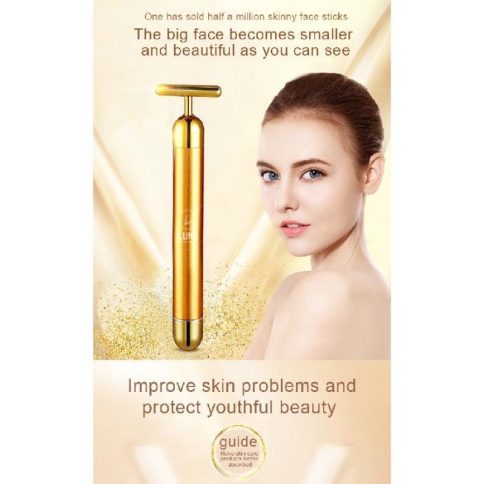 FMFIT 24K gold beauty bar alat pijat wajah tirus pengencang kulit