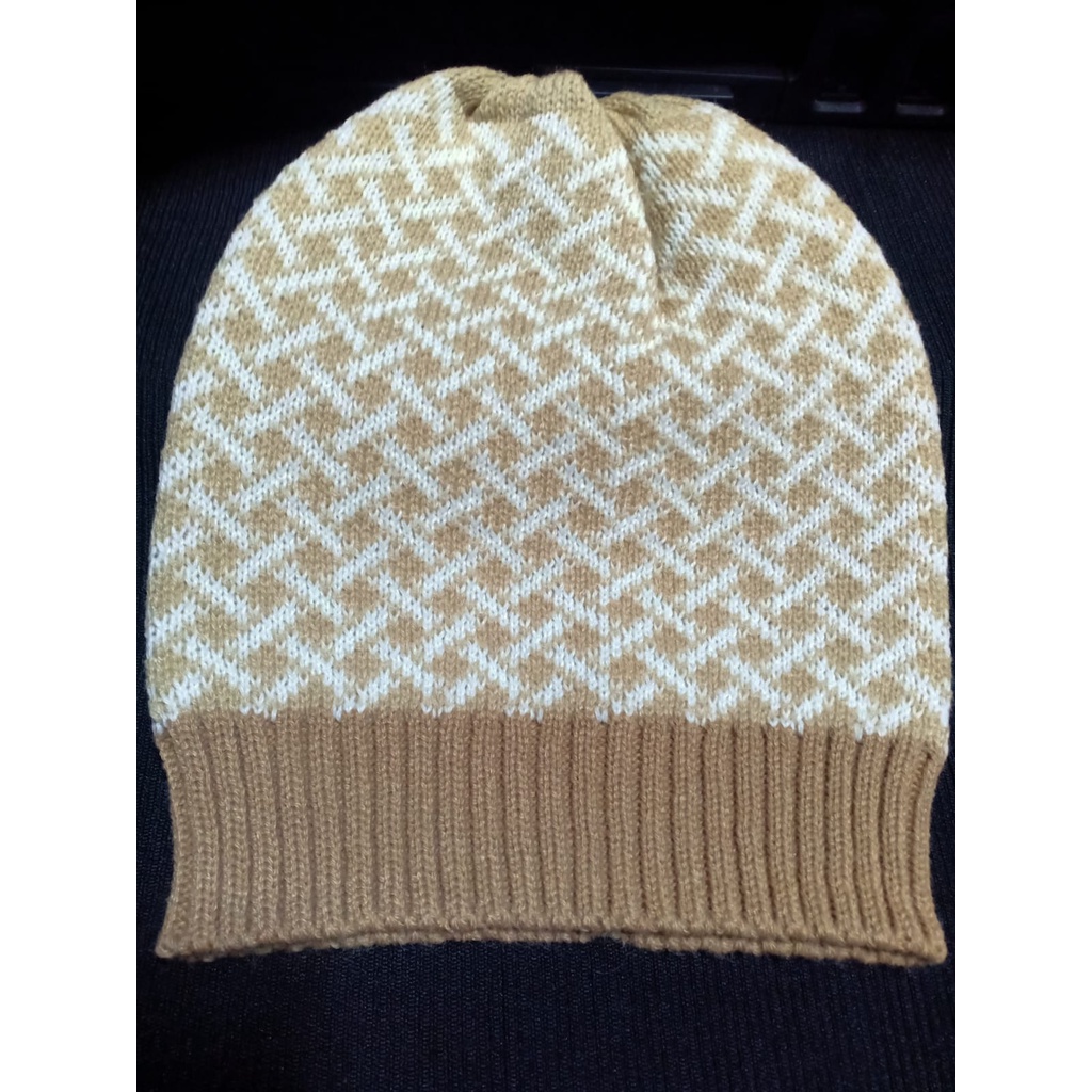 [PREMIUM] BEANIE HAT KUPLUK RAJUT DEWASA TEBAL MOTIF NANAS