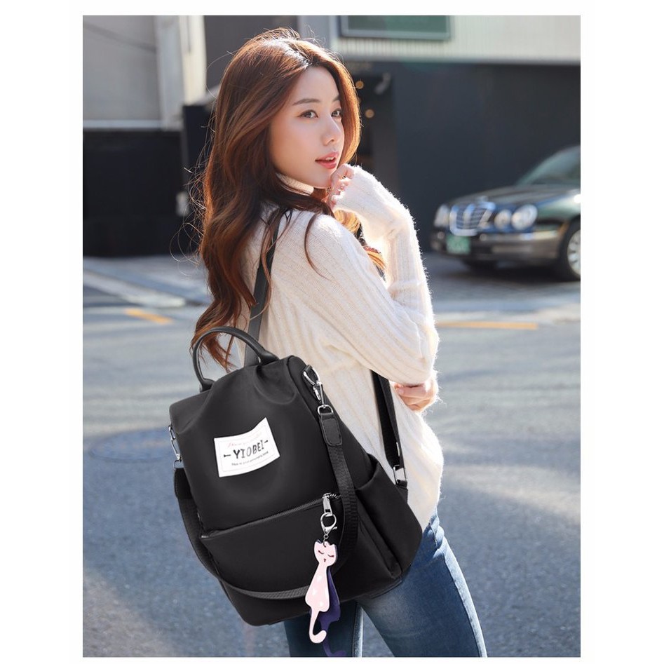 [ IMPORT ] TAS RANSEL ANTI AIR BACKPACK WANITA IMPORT KULIAH FASHION TAS PUNGGUNG SEKOLAH MOTIF KOREA SEKOLAH KERJA