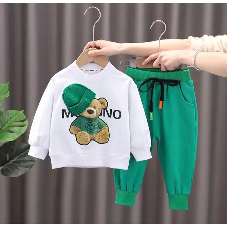 COD - SETELAN SWEATER ANAK LAKI-LAKI DAN PEREMPUAN // SETELAN SWEATER MOTIF BERUANG // SETELAN SWEATER ANAK TERBARU 2022