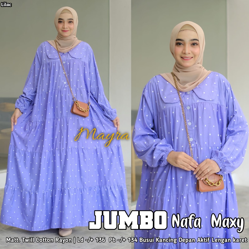 GAMIS JUMBO LD 136 PB 134 GAMIS SYARI BIG SIZE GAMOS JUMBO GAMUS JUMBO GAMIA JUMBO GANIS JUMBO BESAR-LILAC