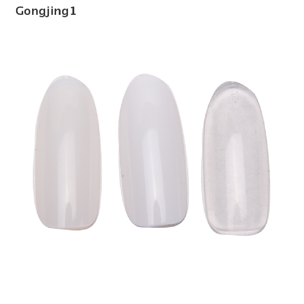 Gongjing1 500Pcs / Set Kuku Palsu Akrilik UV Gel Untuk Nail Art / Manicure