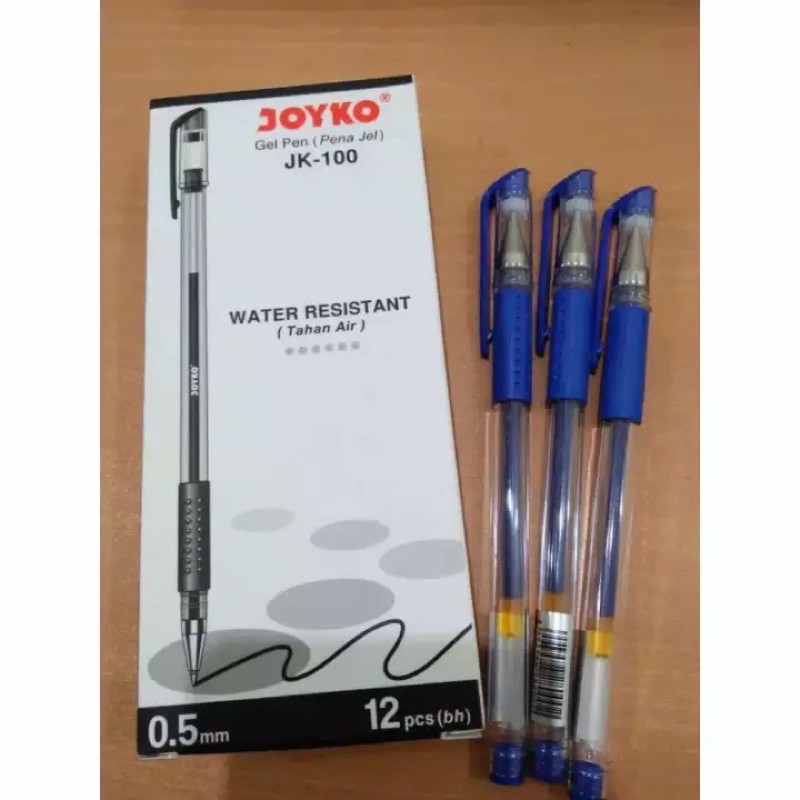 

joyko gel pen water resistant blue