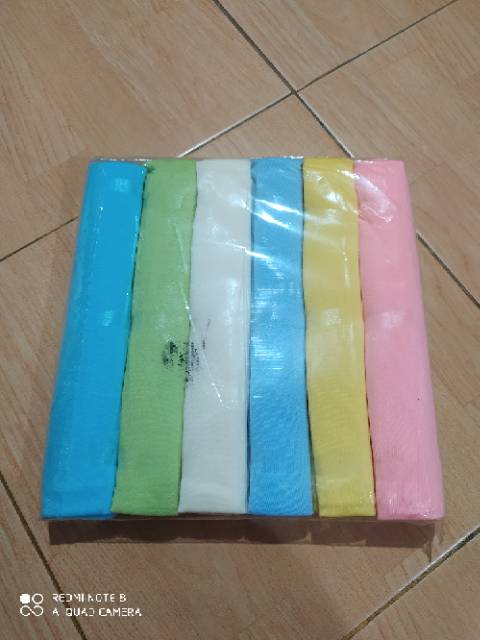 Bedong bayi Felicia Rainbow Motif polos warna muda dan tua (6pcs)