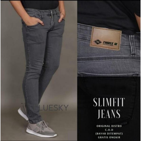 New- Celana Jeans Pria Skinny Slim Fit Panjang Melar