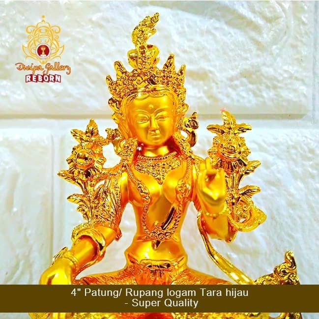 4&quot; Patung/ Rupang Logam Green Tara - Super Quality