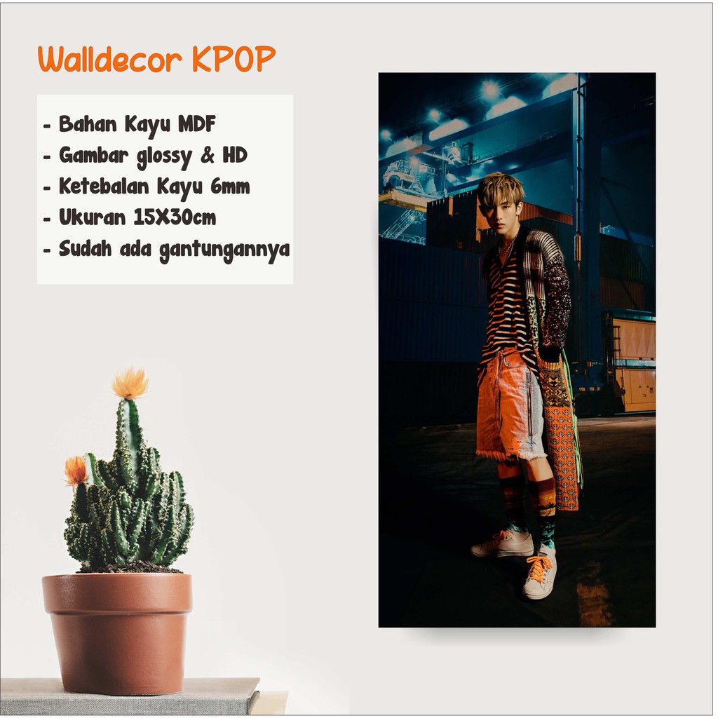 Walldecor WayV Winwin Ukuran 15x30cm Wall Decor Poster Kayu Hiasan Dinding KPOP Korea