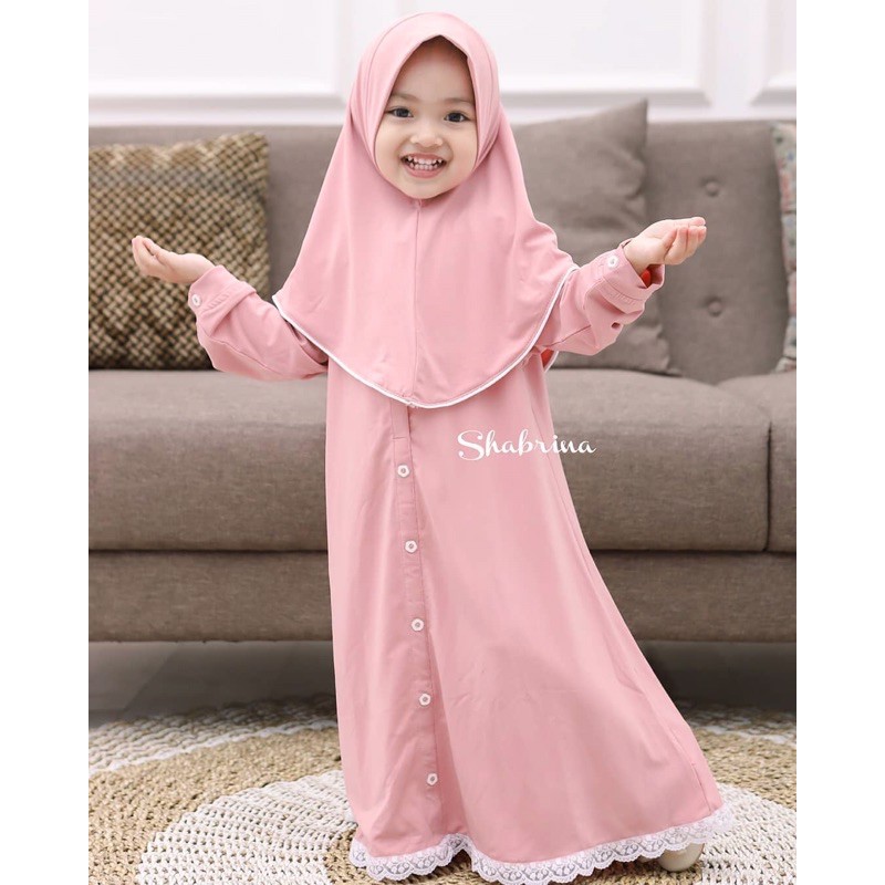 BAJU ANAK GAMIS ANAK DRESS ANAK FASHION MUSLIM USIA 5-6 TAHUN SABRINA