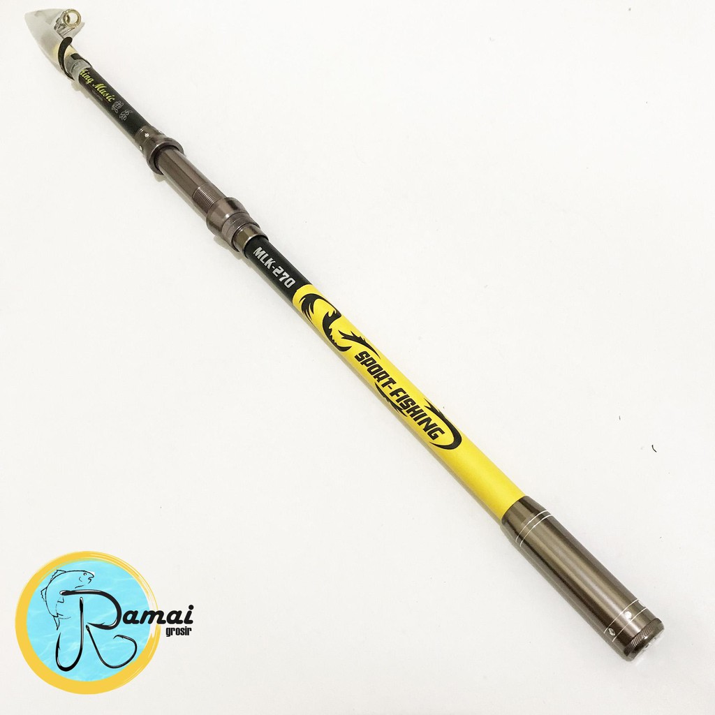 Joran Antena 210 240 270 300 Sport Fishing Dengan Tombak Warna Kuning Terang