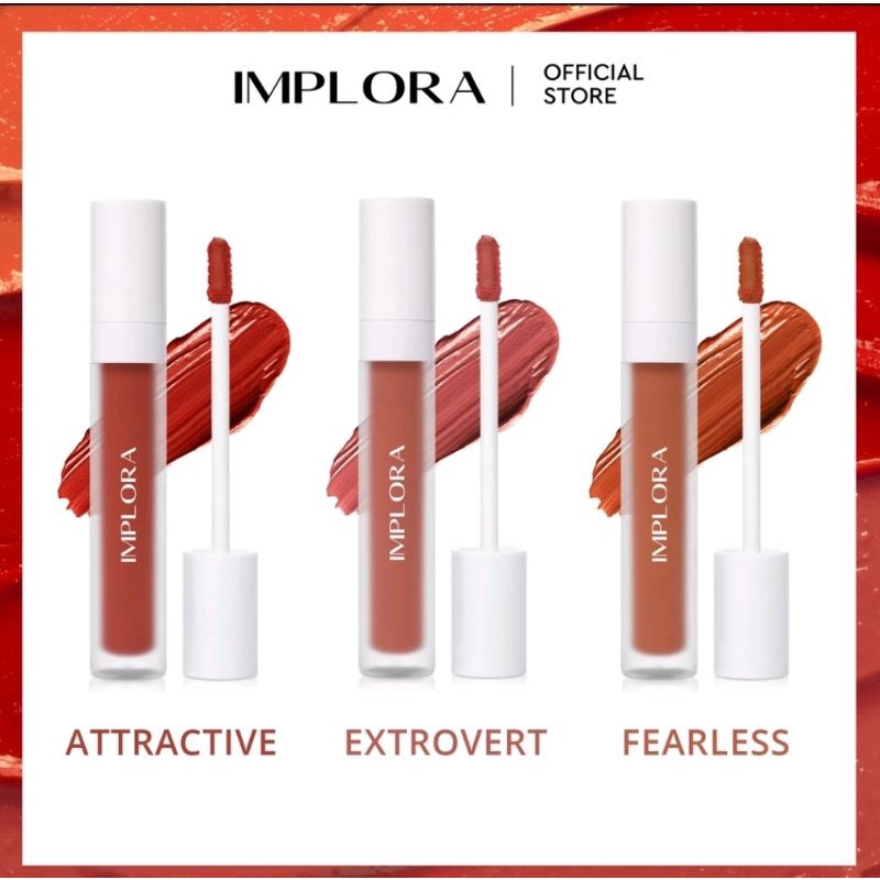 Implora Urban Lip Cream Matte I Implora Lip Velvet Implora Lip Cream Velvet