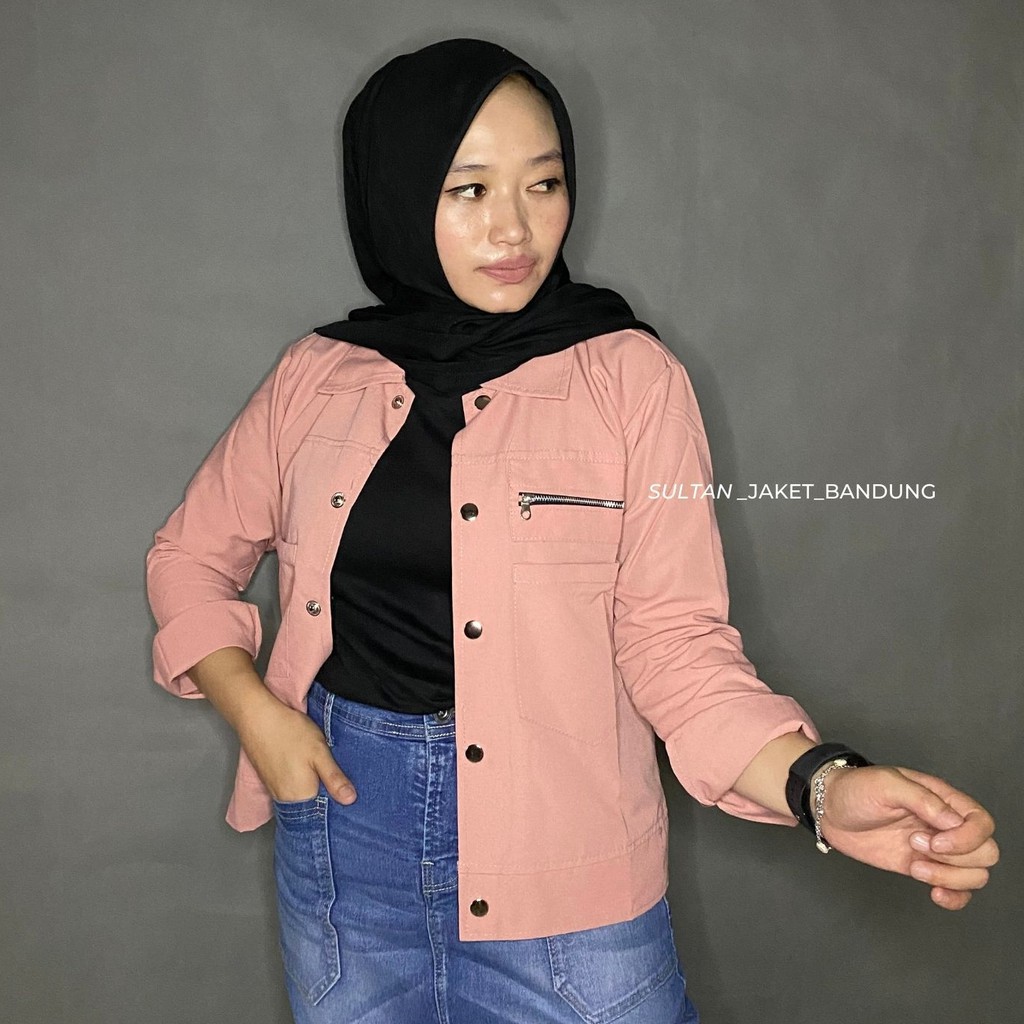 POLAND JAKET || POKET ZIPPY || JAKET WANITA