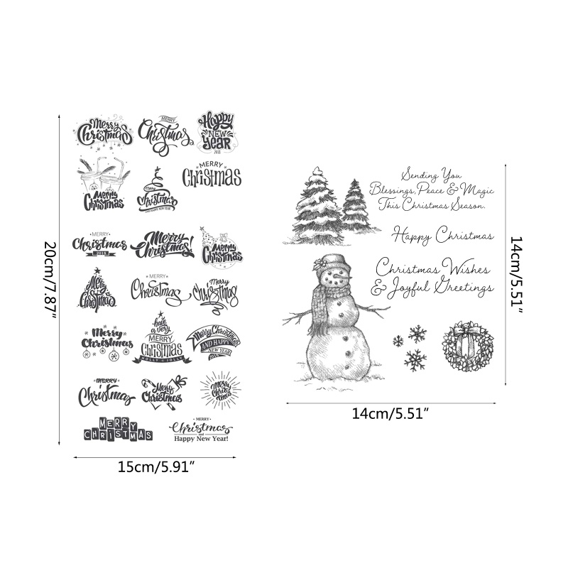 Stempel Segel Bahan Silikon Desain Merry Christmas Untuk Dekorasi Album Foto