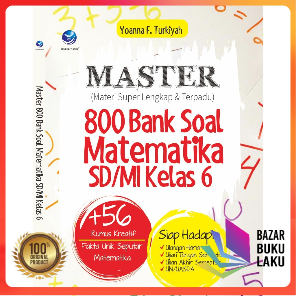 BUKU Master 800 Bank Soal Matematika SD Kelas 6