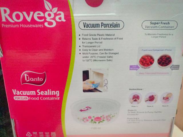 Rovega Vacuum Porcelain Food Container Rovega Uk XL | Bowl Mangkok Sup Keramik 150RND1XL