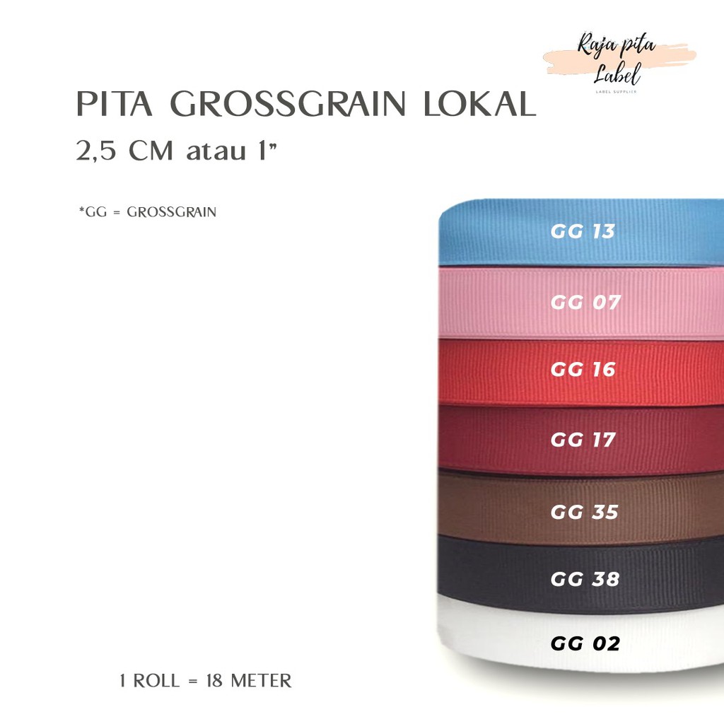 

Pita Grosgrain 1 inch / 2.5 cm