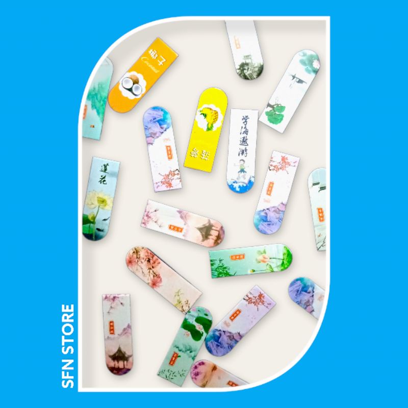 

Pembatas Buku - Bookmark - Penanda Buku Magnet Motif Pemandangan
