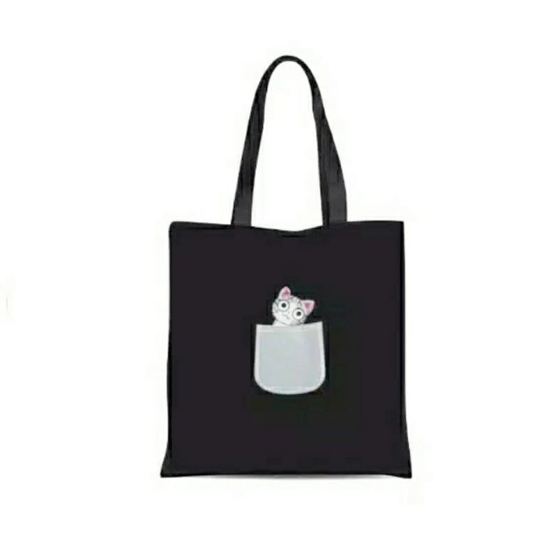 dem_sare / DS1041 - TOTE CHIANG - Tote Bag Wanita Murah Chiang Tas tote totebag Kucing Saku