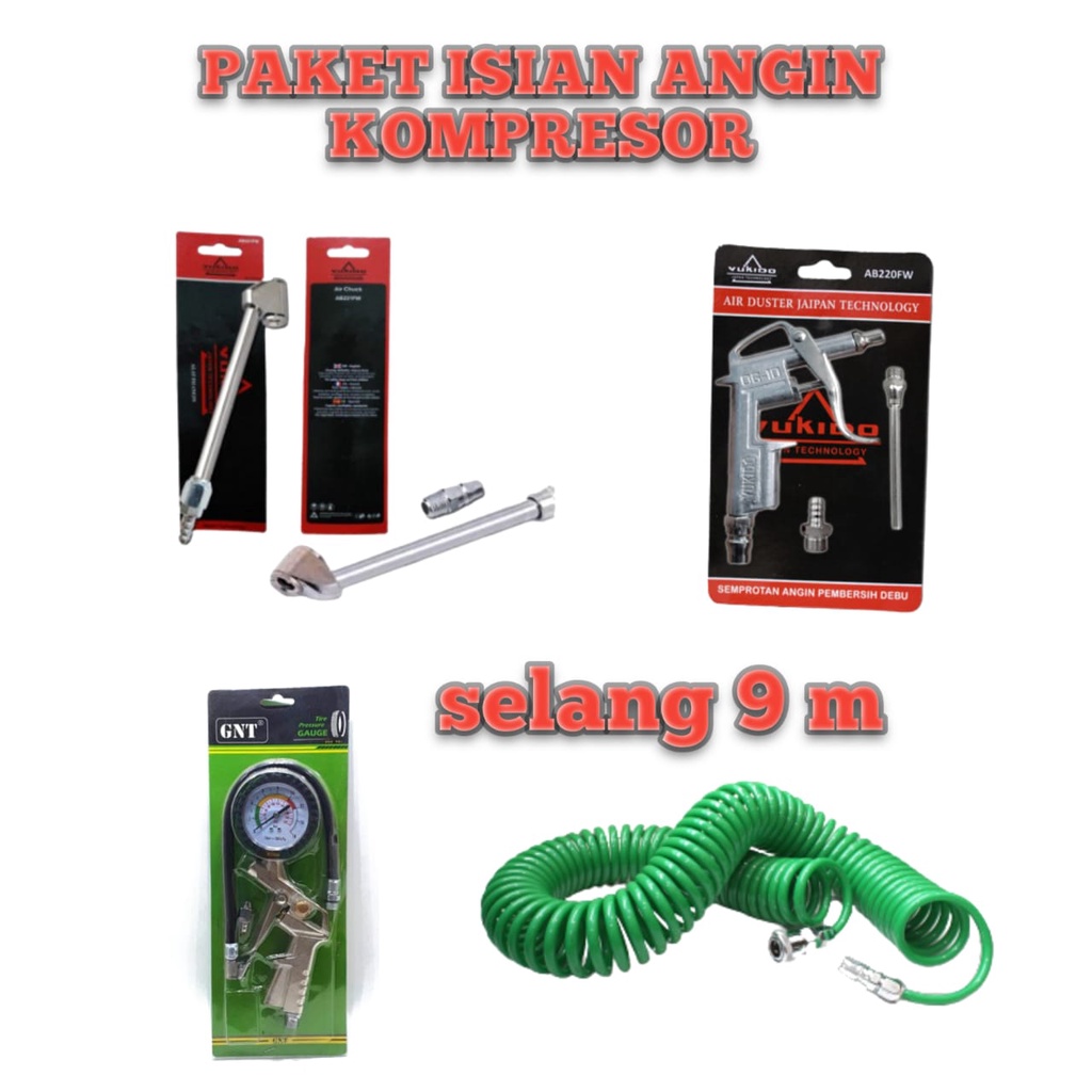 CUCI GUDANG PAKET SLANG RECOIL 9M AIR DUSTER AIR CHUK BRAND YUKIDO JAPAN TECHNOLOGY