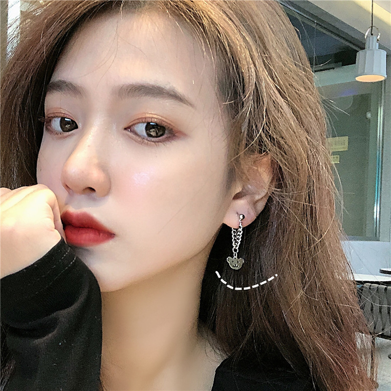 Korea Ins Kartun Beruang Anting Rumbai Untuk Wanita Gadis Fashion Perhiasan Hadiah Pesta CANDY JEWELRY