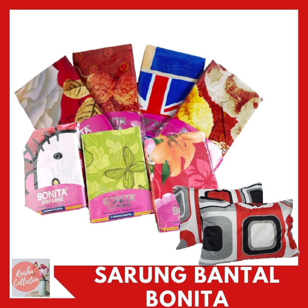 RC Sarung Bantal Bonita Dan Sarung bantal bahan Katun Import