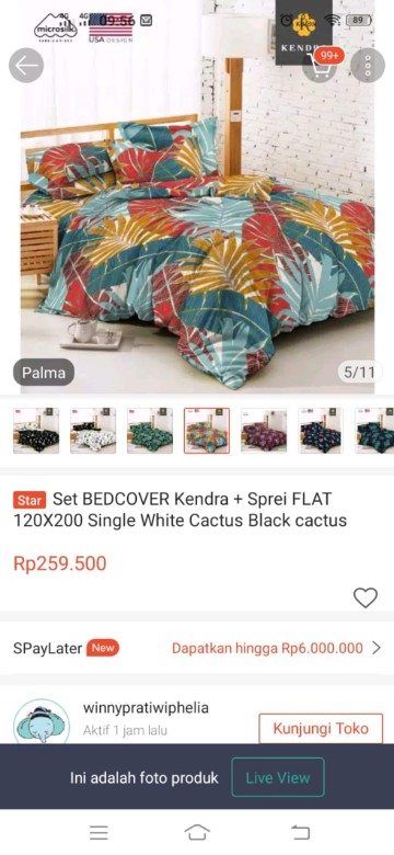 Set Bedcover Kendra + Sprei Flat 120x200 Single Erin Carnival Unicorn Montana - Bc120kk Sleepwell