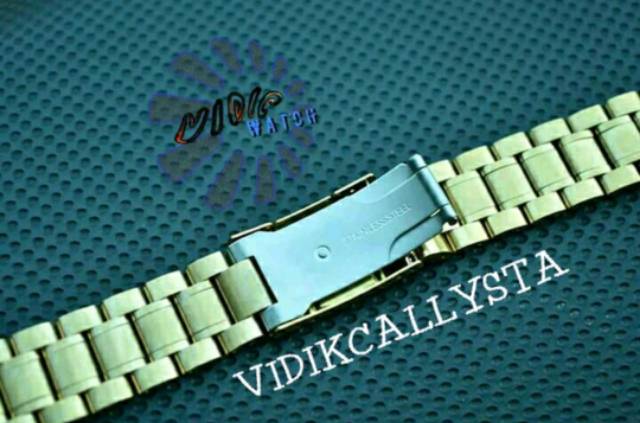 TALI RANTAI JAM TANGAN GOLD 18 20 22 24 STAINLESS STEEL