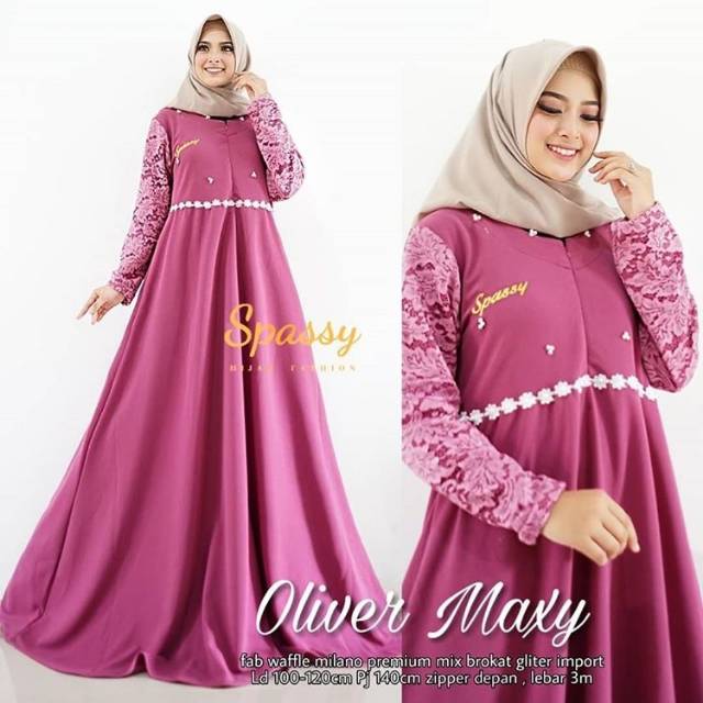 Real pict gamis brukat spassy OLIVER MAXY
