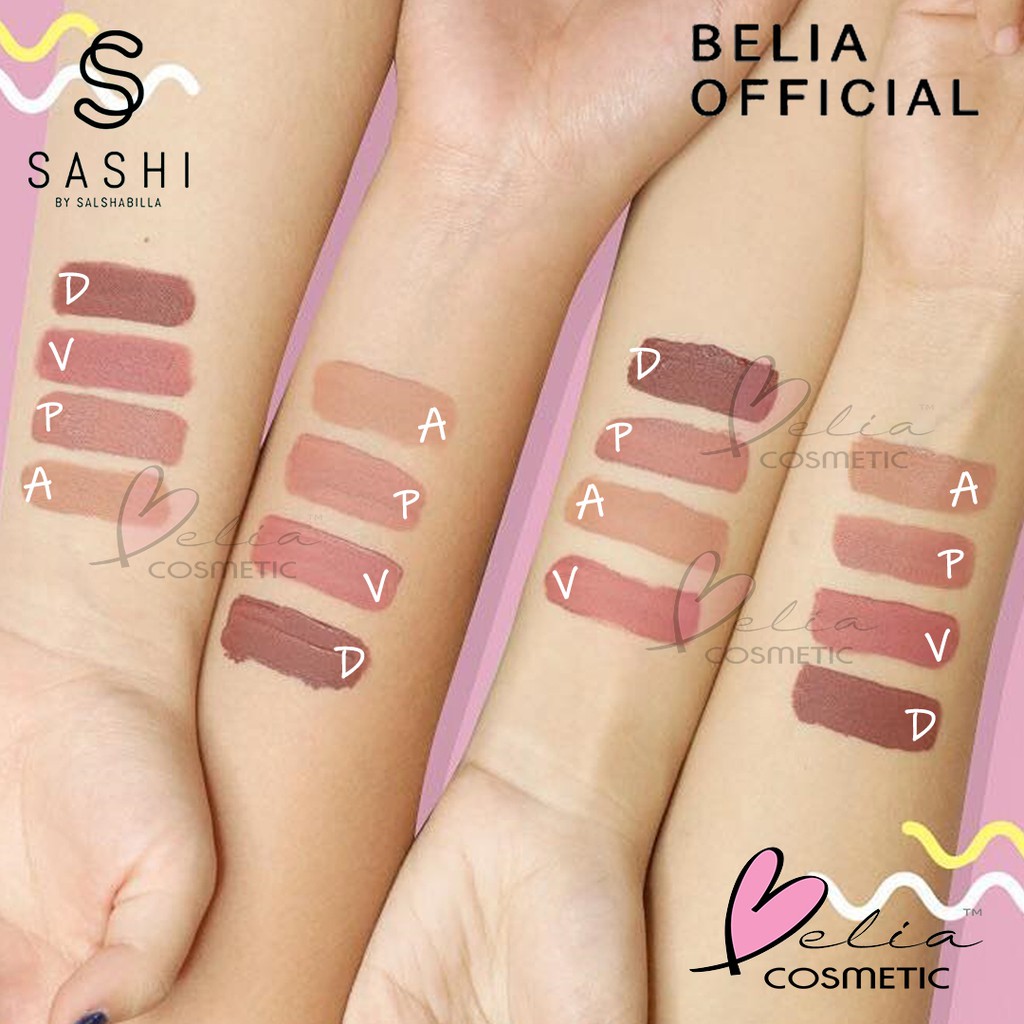 ❤ BELIA ❤ SASHI by Salshabilla Adriani Lip Matte 4.5g ( lip cream sashi halal ) Formulated in Korea