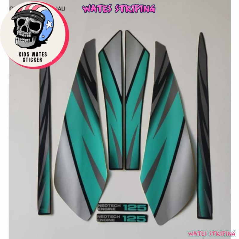 Striping Decal Polet Sticker honda GL MAX  GLMAX 1996 1997 BIRU TOSCA  gl max tahun 96 97 biru tosca