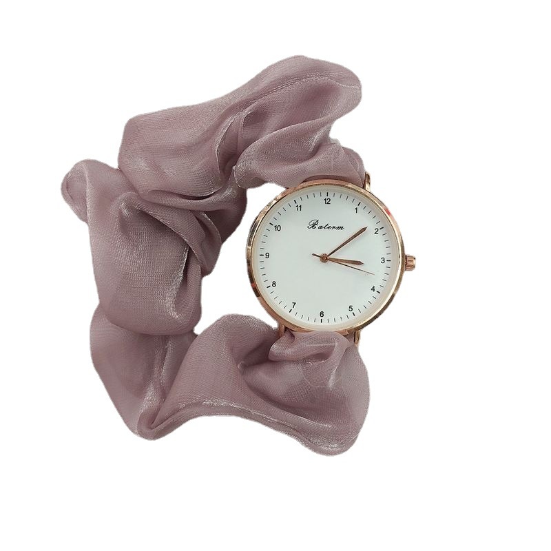 Jam Tangan Pita Ribbon Scrunchie scrunchi Watch Cewek Anak Perempuan Elegan Hadiah Gift Pacar Korea Digital Wanita Korea Model Gelang