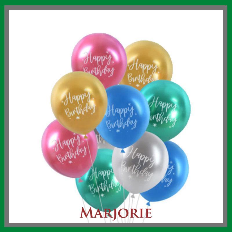 Balon Latex Tulisan Happy Birthday 12inchi-MJD