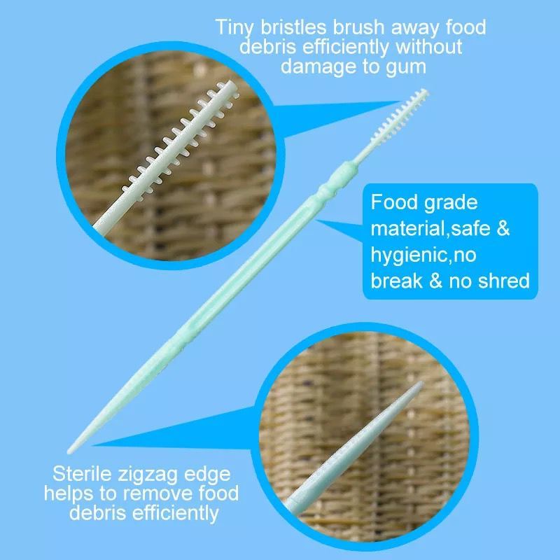 Interdental Brush Toothpick Tusuk Gigi 1 Box isi 200pcs ( Kemasan BOX)