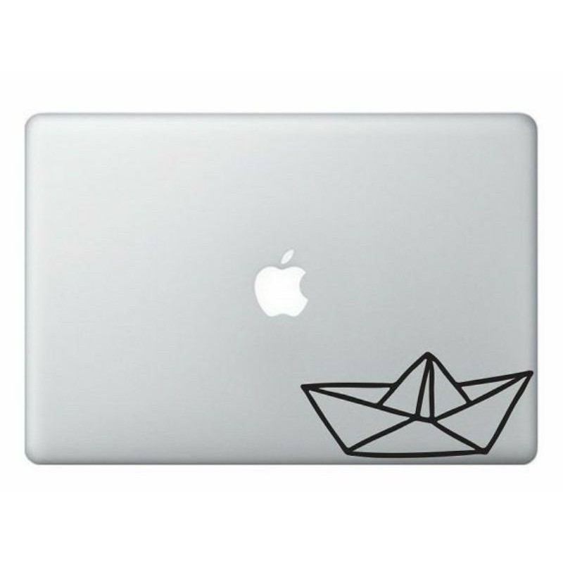 

sticker laptop cutting paper boat