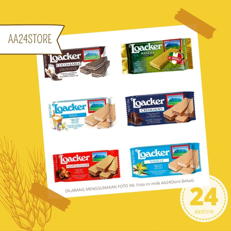 

Wafer Loacker 45gr All Variant Napolitaner / Cremkakao / Vanilla / Milk