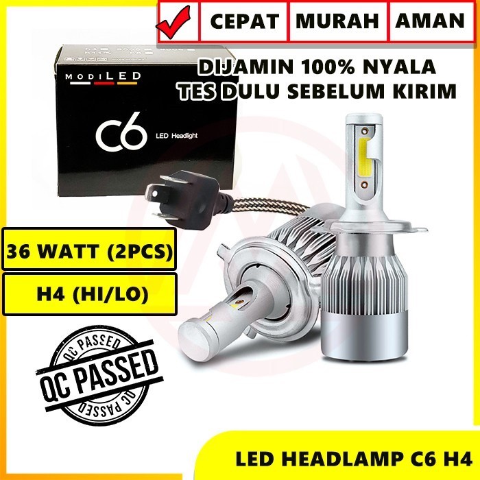 LAMPU C6 LED 36W COB MOBIL SOCKET H4