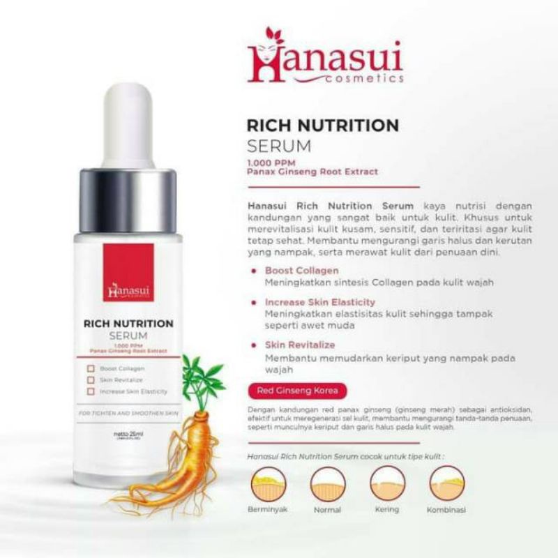 HANASUI SERUM/RICH NUTRITION/PROPOLIS/BRIGHT UP