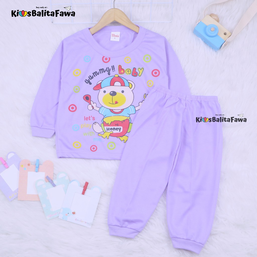 Piyama Kaos Kartun Anak Uk. 1 Tahun / Babydolls Setelan Kaos Anak Piyama Cowok Murah Baju Tidur