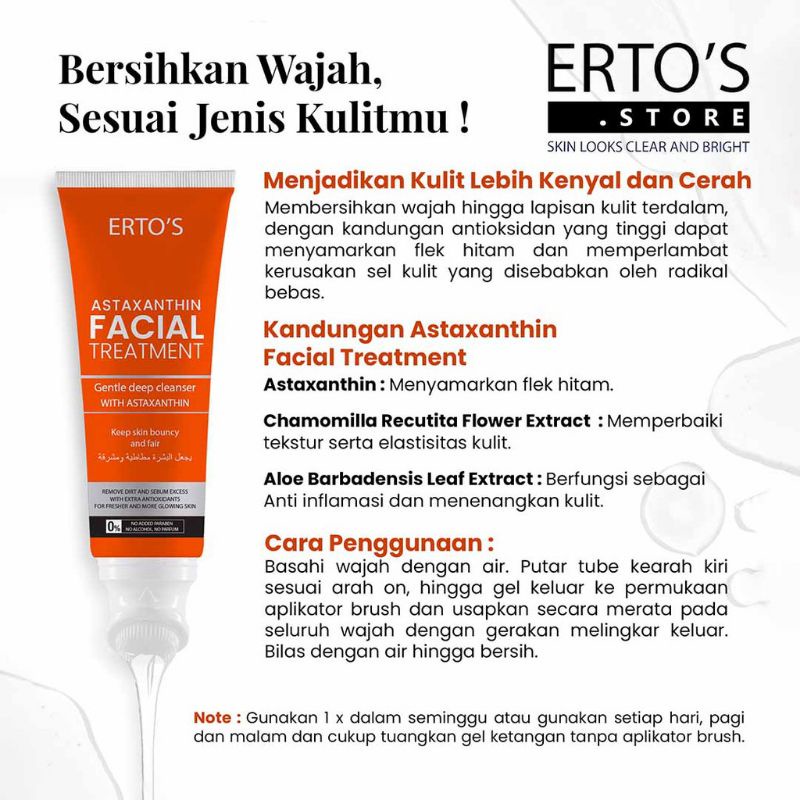 0Ertos Facial Treatment Astaxanthin + Whitening Essence Anti Flek Hitam Noda