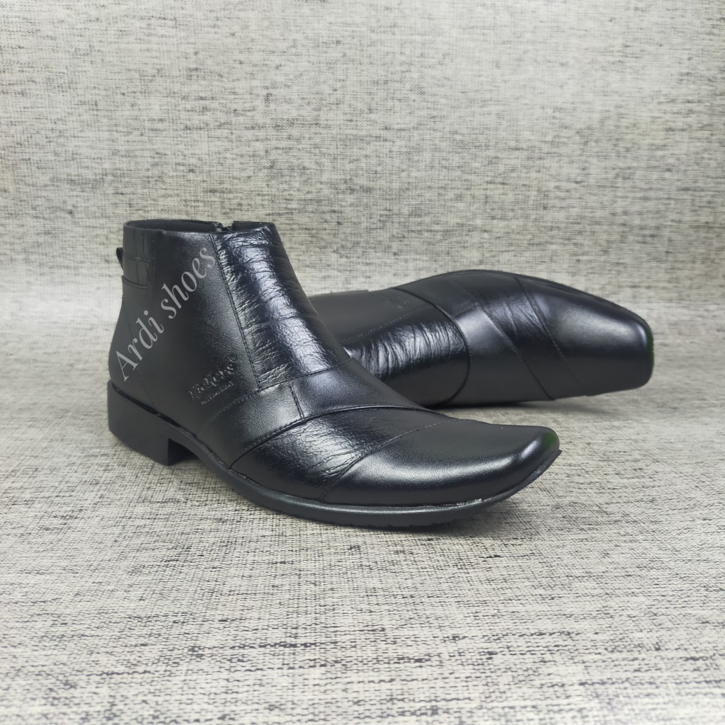 Sepatu Pantofel Boot Dinas Pria  Pentopel Kulit Sapi Asli Kerja Kantoran Shoes Formal Tinggi 0322