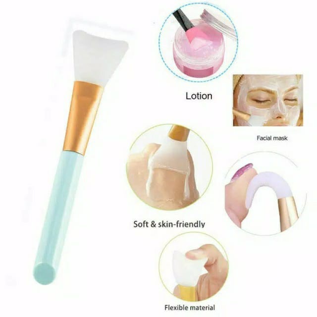 Kuas Masker Silikon Bisa Pilih warna / Kuas Pastel Silicon / Kuas Wajah Lembut Bahan Karet Silicone Lentur Halus Premium