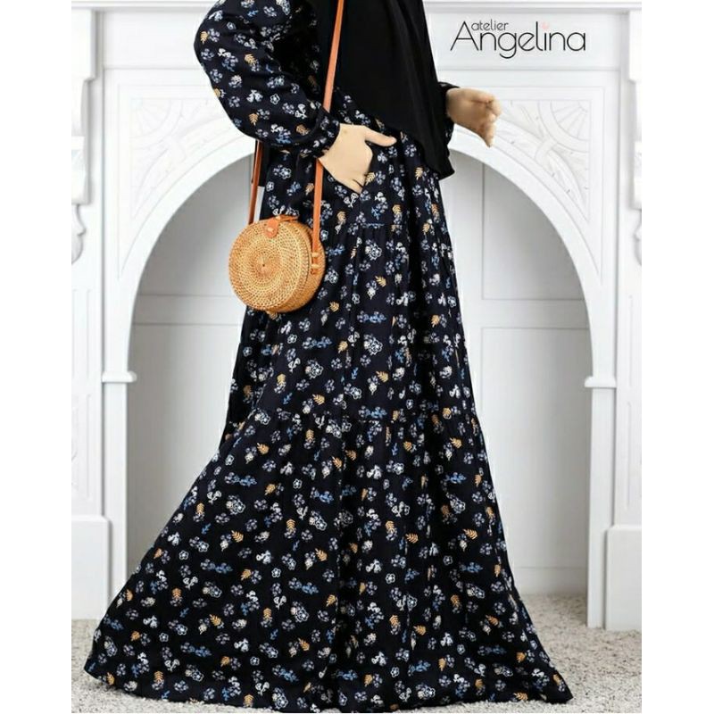 Bella dress size Atelier Angelina smokeyflo black size M , Lamiac dusty pink size M