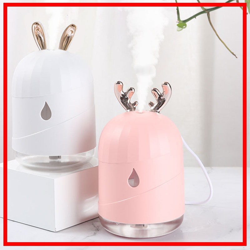 Grab Medan Humidifier Pelembab Udara Aromatherapy Cute Design 220ml Rusa Berlato K-H160 rabbit kelinci Pink White