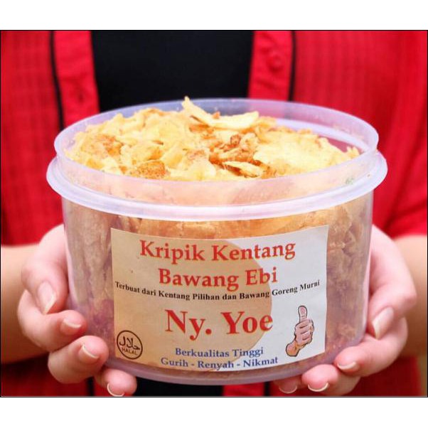 

KERIPIK KENTANG BAWANG EBI NY. YOE ( KRIPIK KENTANG EBI NYONYA YOE)