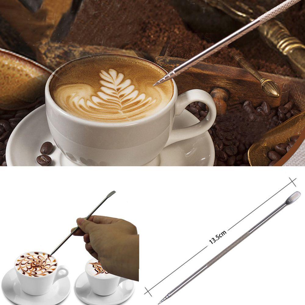 Lanfy Pena Dekorasi Kopi Fashion Latte Espresso Stainless Steel Alat Dapur Rumah Tangga