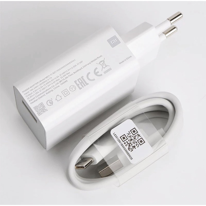 CASAN - TRAVEL CHARGER XIAOMI MDY-11-E 33W TURBO SUPER FAST CHARGING USB KE TIPE-C