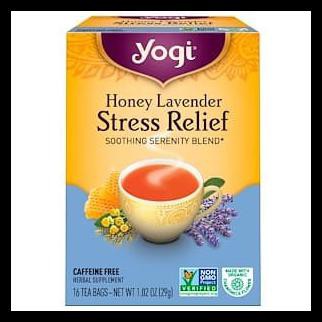 

Yogi Tea Honey Lavender Stress Relief Caffeine Free 16 Tea Bags 29 G