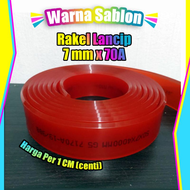 Rakel merah  lancip 7mm x 70A per centi